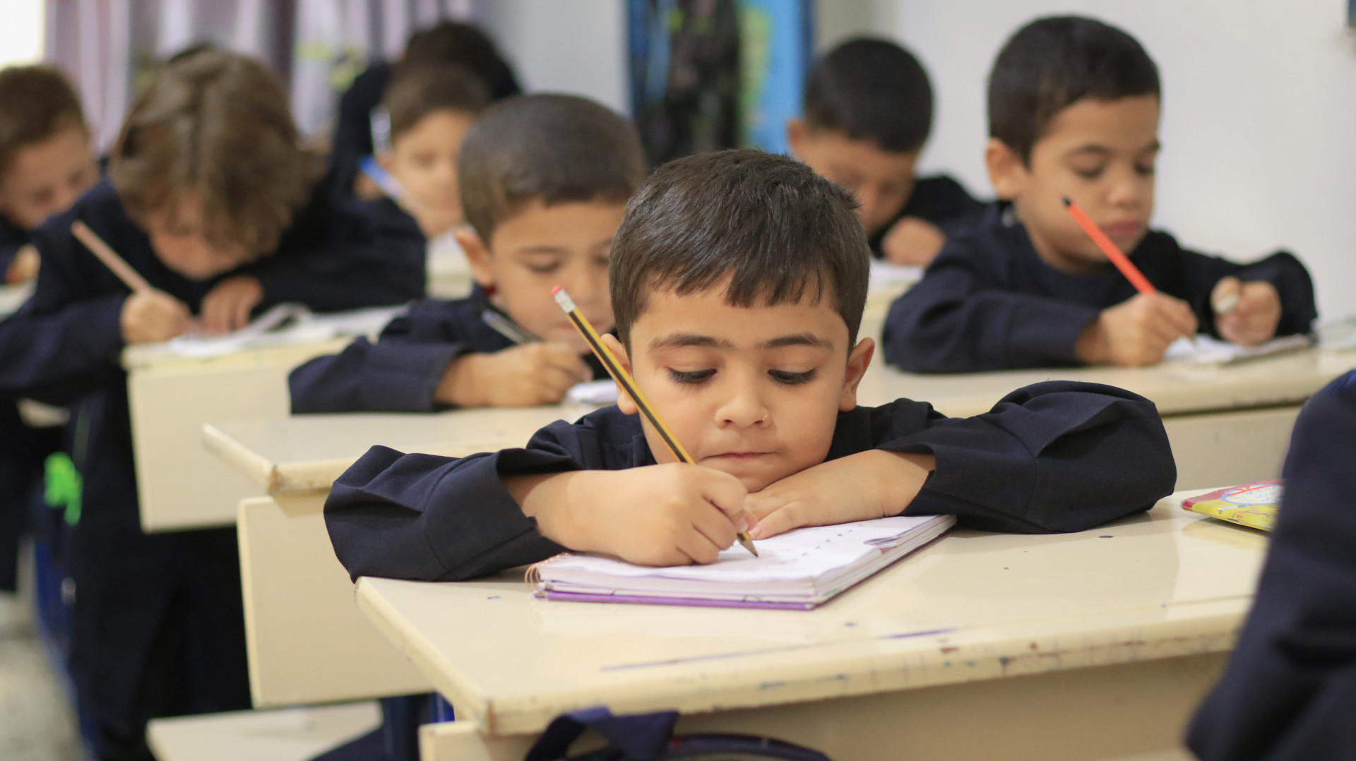 Syrian children in a classroom